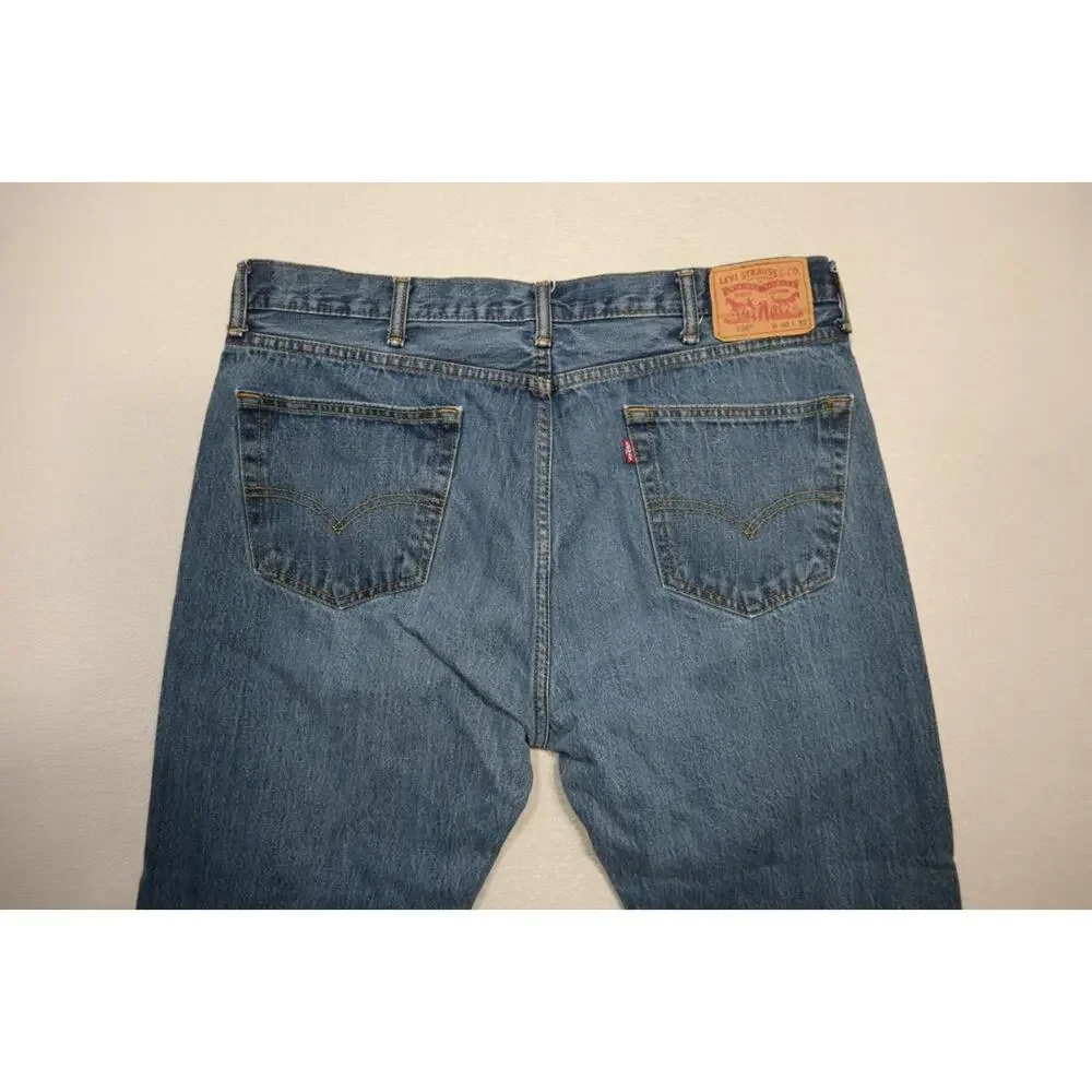 Levi's 505 Regular Fit Straight Rugged Denim Jeans Mens Size 38 x 31 Tag(40x32)‎